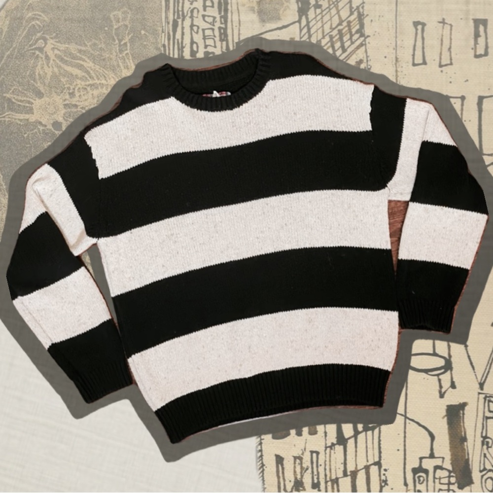 Urban Outfitters Black & White Striped Sweater